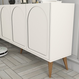 Consolă Lyon 81 - Cream, Walnut - Img 4