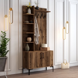 Dulap cu raft Viyana D - Walnut - Img 2