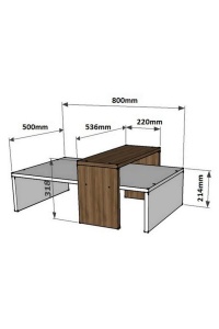 Masuta de cafea Glow - White, Walnut - Img 6