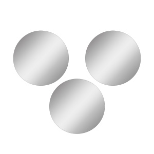 Oglinda Round - Triple - Diameter: 30 cm - Silver - Img 3
