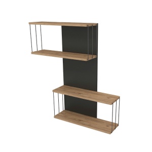 Raft perete Destan - Anthracite, Pine - Img 7