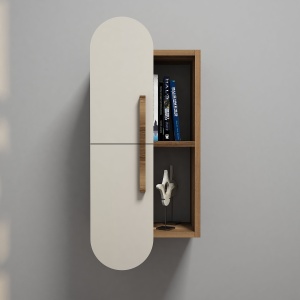 Raft perete Rose - Walnut, Cream - Img 3