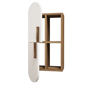 Raft perete Rose - Walnut, White - Img 4