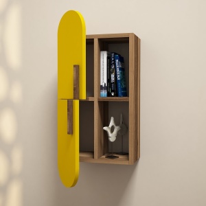 Raft perete Rose - Walnut, Yellow - Img 2
