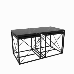 Set de masa pentru cafea Defne - Black Marble - Img 3