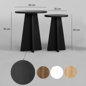 Set de masa pentru cafea Mushroom 2 - Black - Img 5