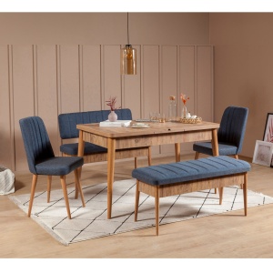 Set masa extensibila si scaune (5 piese) Vina Atlantic Dark Blue - Img 1
