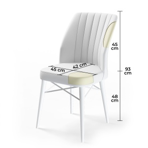 Set Scaune (6 Bucati) Flex - Cappuccino, Black - Img 2