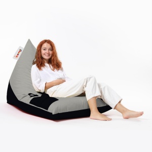 Bean Bag Pyramid Large Double Color Bed Pouf - Fume - Img 4