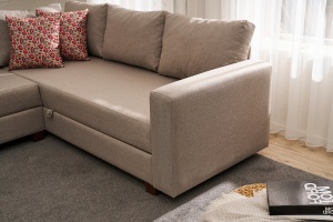 Canapea Extensibila Aly Right - Beige - Img 3