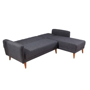 Canapea Extensibila Aqua Coner Right - Dark Grey - Img 6