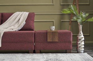 Canapea Extensibila Fly Corner Sofa Bed Left - Claret Red - Img 4