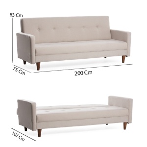 Canapea Extensibila Hiko - Cream - Img 7
