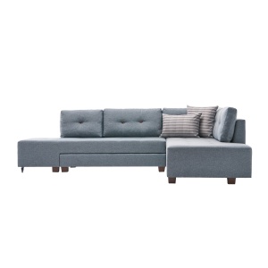 Canapea Extensibila Manama Corner Sofa Bed Right - Light Blue - Img 4