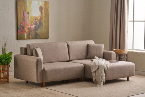 Canapea Extensibila Mane Right - Brown - Img 1