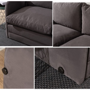 Canapea Extensibila Saga XL 2-Locuri - Grey - Img 5