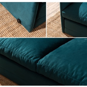 Canapea Extensibila Saga XL 2-Locuri - Petrol Green - Img 5