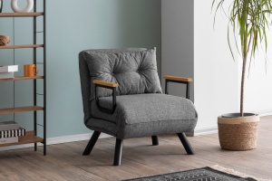 Canapea Extensibila Sando Single - Light Grey - Img 2