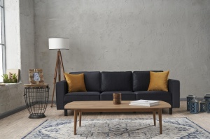 Canapea Kale Velvet - Anthracite - Img 1