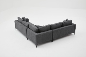 Canapea pe colț Berlin - Anthracite, Black - Img 5