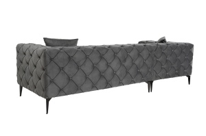 Canapea pe colț Como Eco Left - Anthracite, Black - Img 7