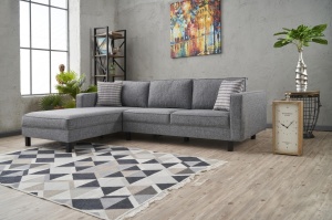 Canapea pe colț Kale Linen Left - Grey - Img 2