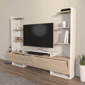 Comoda TV Ava - White, Oak - Img 2