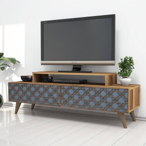Comoda TV City - Walnut, Chalcedony - Img 1