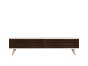 Comoda TV Hill - Walnut, White - Img 5