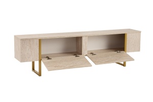 Comoda TV Serenity - Travertine, Gold - Img 8