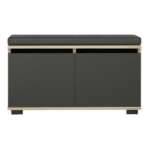 Dulap Pantofi Drago - Walnut, Black - Img 7
