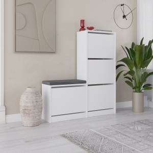 Dulap Pantofi Dude - White - Img 1