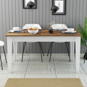 Masa Milan 520 - Walnut, White - Img 2