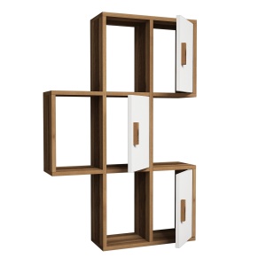 Raft perete Flora - Walnut, White - Img 5