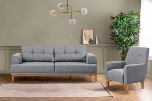 Set Canapea Vina Set - Grey, Atlantic Pine - Img 2
