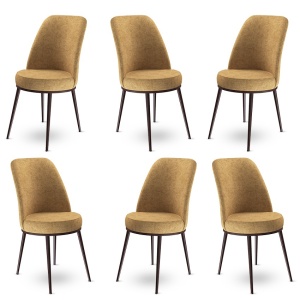 Set Scaune (6 Bucati) Dexa - Cappuccino, Brown - Img 1