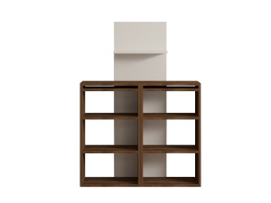 Birou Handy - Walnut, White - Img 8
