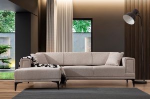 Canapea Extensibila Horizon Left - Light Brown - Img 2