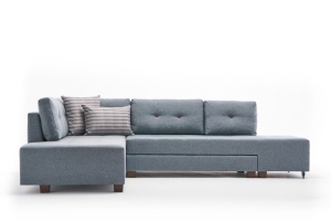Canapea Extensibila Manama Corner Sofa Bed Left - Light Blue - Img 6