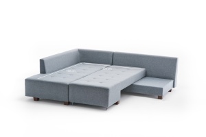 Canapea Extensibila Manama Corner Sofa Bed Left - Light Blue - Img 8