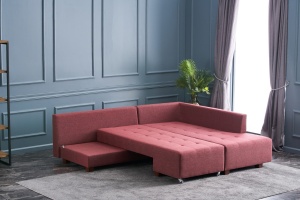 Canapea Extensibila Manama Corner Sofa Bed Right - Claret Red - Img 3