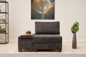Canapea Extensibila Perenna Chenille Left - Anthracite - Img 1