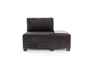 Canapea Extensibila Perenna Chenille Right - Anthracite - Img 4