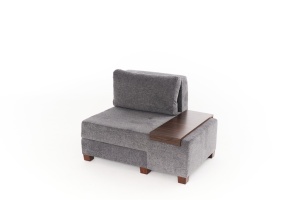 Canapea Extensibila Perenna Chenille Right - Grey - Img 5