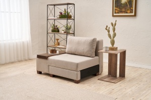 Canapea Extensibila Perenna Linen Left - Cream - Img 2