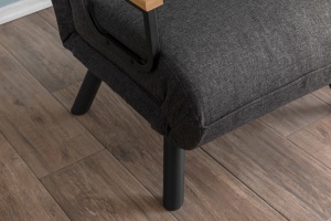 Canapea Extensibila Sando Single - Dark Grey - Img 4