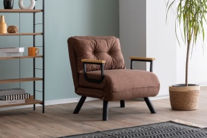 Canapea Extensibila Sando Single - Light Brown - Img 2