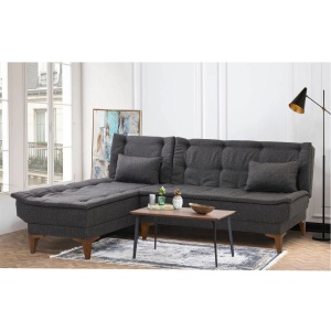 Canapea Extensibila Santo Left - Anthracite - Img 1