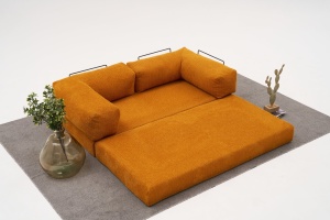 Canapea pe colț Comfort - Orange - Img 4