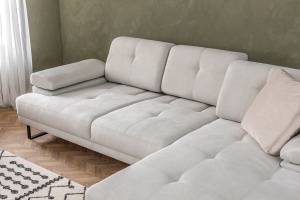 Canapea pe colț Mustang Small Right - Beige - Img 6